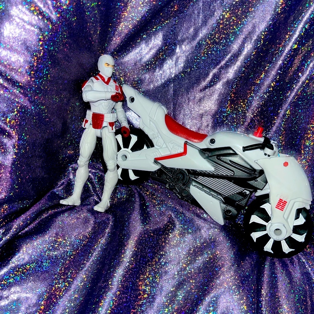 G. I. Joe Snake Eyes with motorcycle